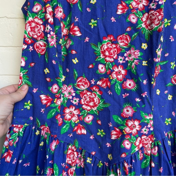 Vintage 90’s Blue Floral Mini Dress - Picture 4 of 7